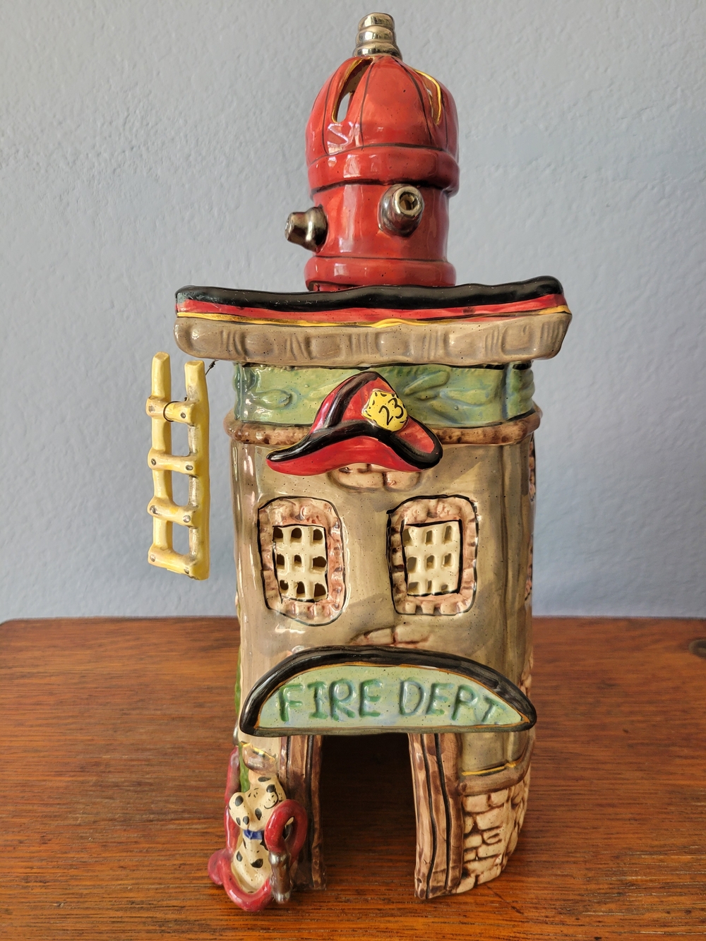 2001 BLUE SKY "Heroes Brigade Fire Dept" Tea Light Holder By Heather Goldminc
